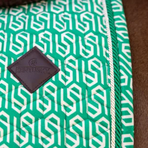 Tapis de Selle Velvet printing Vert/Blanc MIXTE - Kentucky