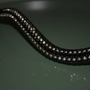 Frontal en strass - Noir et Argent