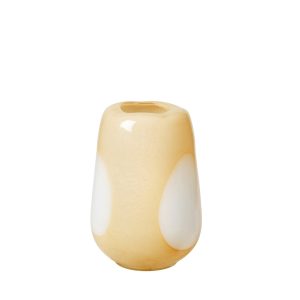 Ada Dot – vase en verre jaune H26cm