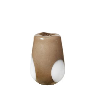 Ada Dot – vase en verre taupe H26cm