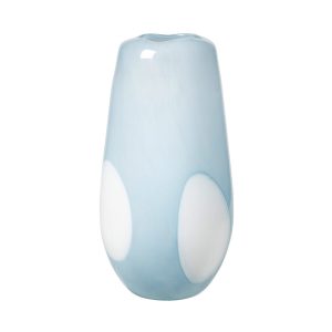 Ada Dot – vase en verre bleu clair H37cm