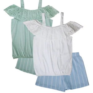 Ens short rayé VERT du 2 au 7 ans