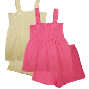 Ens short DOUBLE GAZE fushia du 12 mois au 7 ans