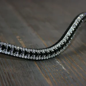 Frontal strass blancs et noirs