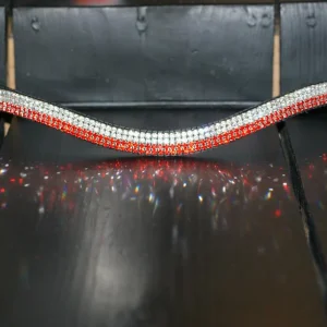 Frontal strass blanc et rouge WW