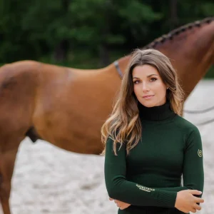 Pull col roulé Forest Green - Equestrian Stockholm