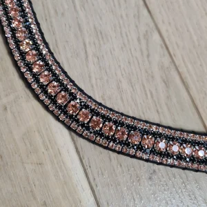 Frontal à strass noir et rosegold