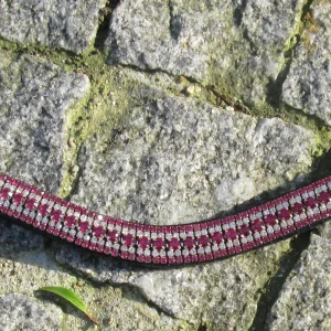 Frontal cristaux argent & fuschia