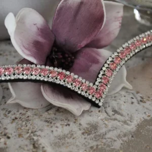 Frontal cristaux argent et rose