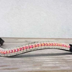 Frontal cristaux rose fuchsia