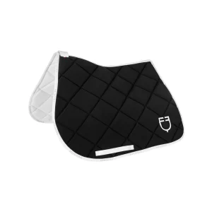 Tapis de selle technique logo noir/blanc - EQUESTRO