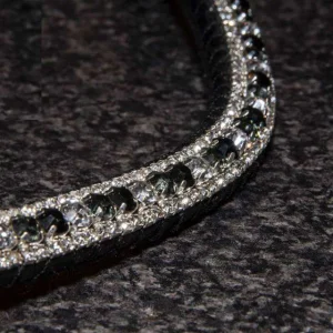 Frontal strass argent et noirs