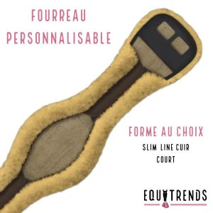 Fourreau de sangle court SLIM-LINE (cuir) PERSONNALISABLE - MATTES