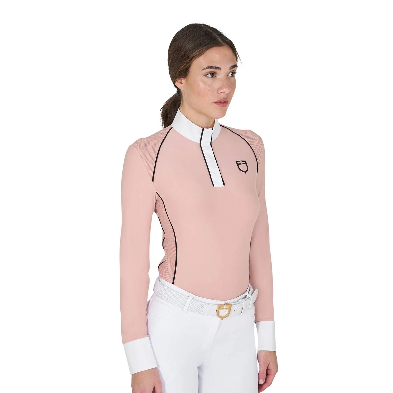 Polo de concours manches longues slim fit technique - EQUESTRO – Image 2