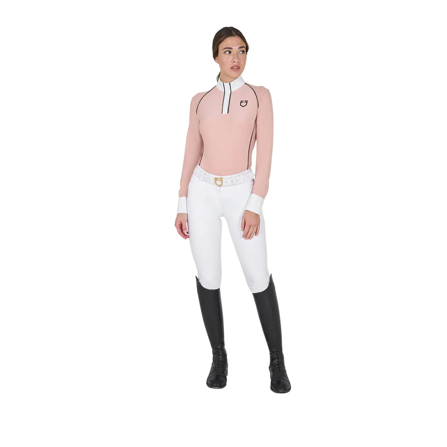 Polo de concours manches longues slim fit technique - EQUESTRO – Image 5