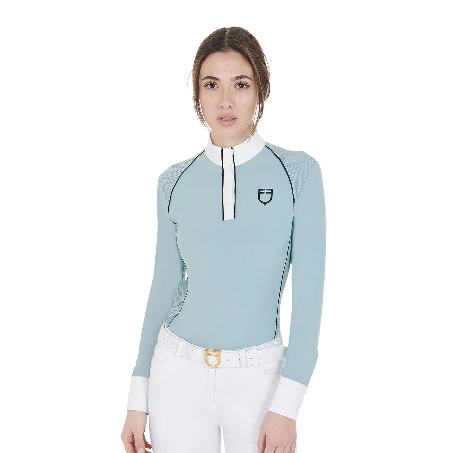 Polo de concours manches longues slim fit technique - EQUESTRO – Image 6