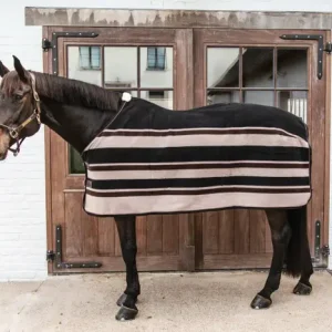 Couverture séchante Heavy marron/beige rayée - Kentucky