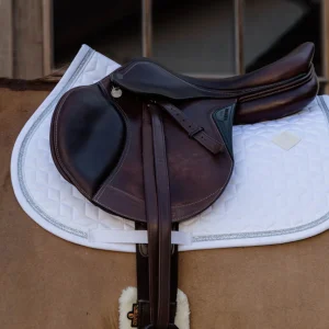 Tapis de selle Glitter Rope Blanc/Argent - Kentucky