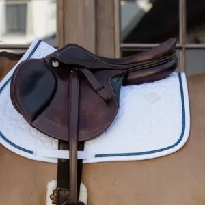 Tapis de selle Glitter Rope Blanc/Marine- Kentucky