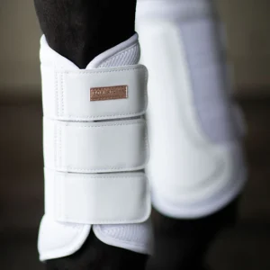 Guêtres de dressage Classic mesh Blanc Rose Gold - Equestrian Stockholm
