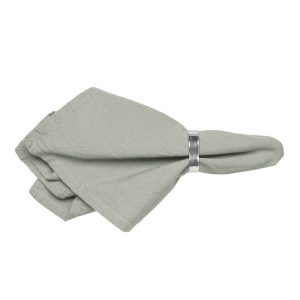 Wille – Lot de 6 serviettes coton gris 45x45cm
