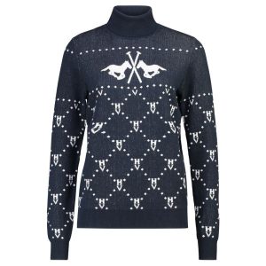 Pull jacquard col roulé Cecile - HV Polo