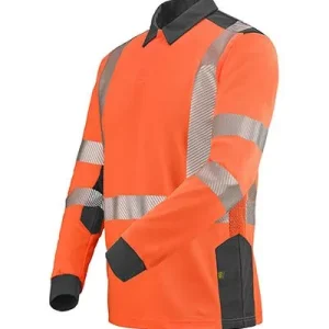 Polo manches longues haute visibilité