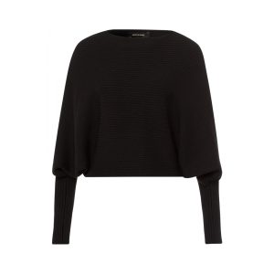 Pull court col bateau uni manches longues raglantes