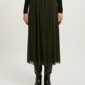 Jupe Midi Taille élastique Imprimé Pois