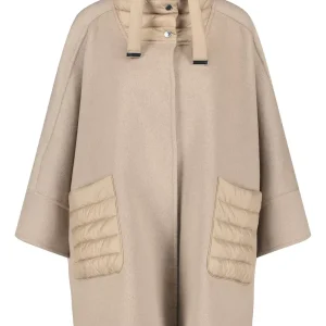 Manteau Mi-long Manches Trois-quarts Deux Poches Matelassé Pressions