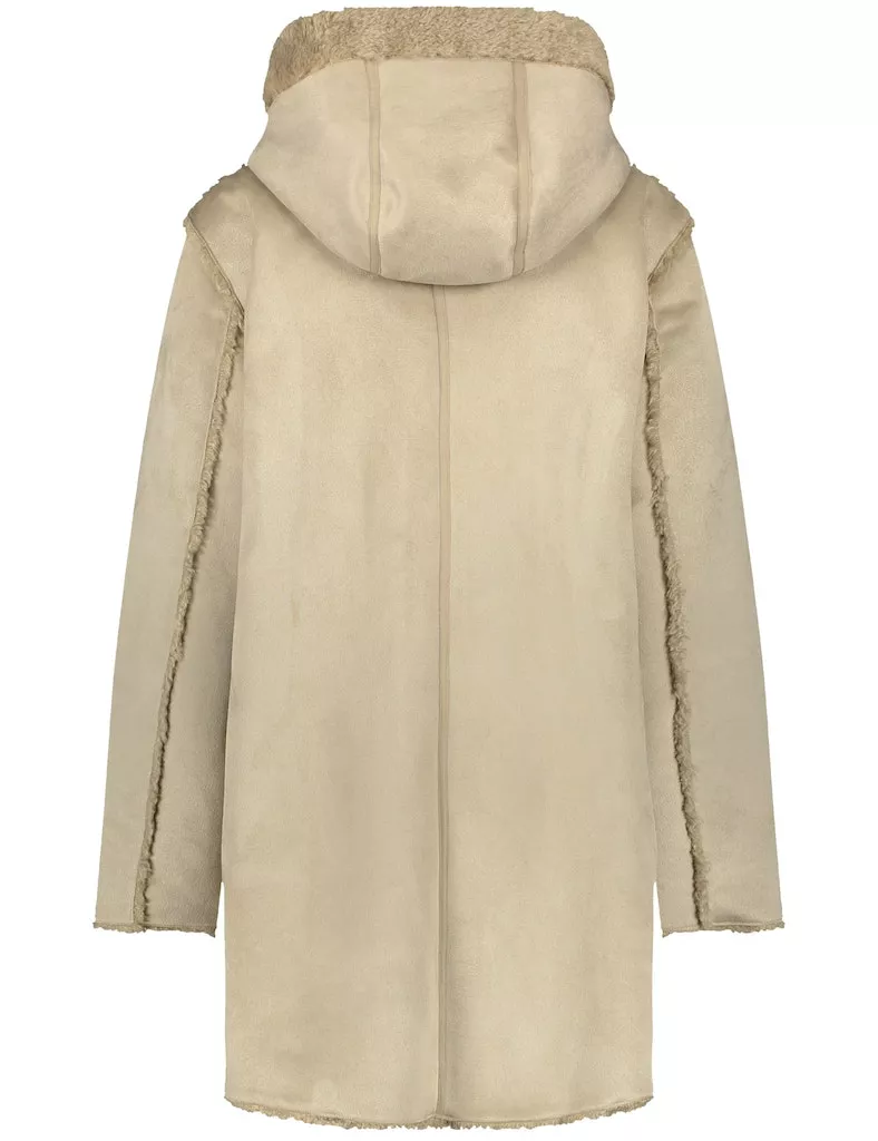 Manteau Mi Long Manches Longues Reversible Zippé Deux Poches – Image 2