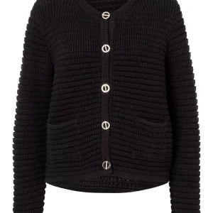 Gilet Manches Longues Boutonné Deux Poches Uni