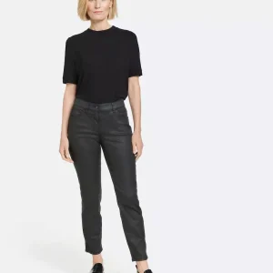 Pantalon Long Taille Moyenne Quatre Poches Uni Huilé Best For Me