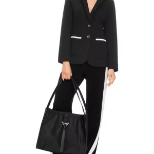 Blazer Long Manches Longues Deux Poches Uni