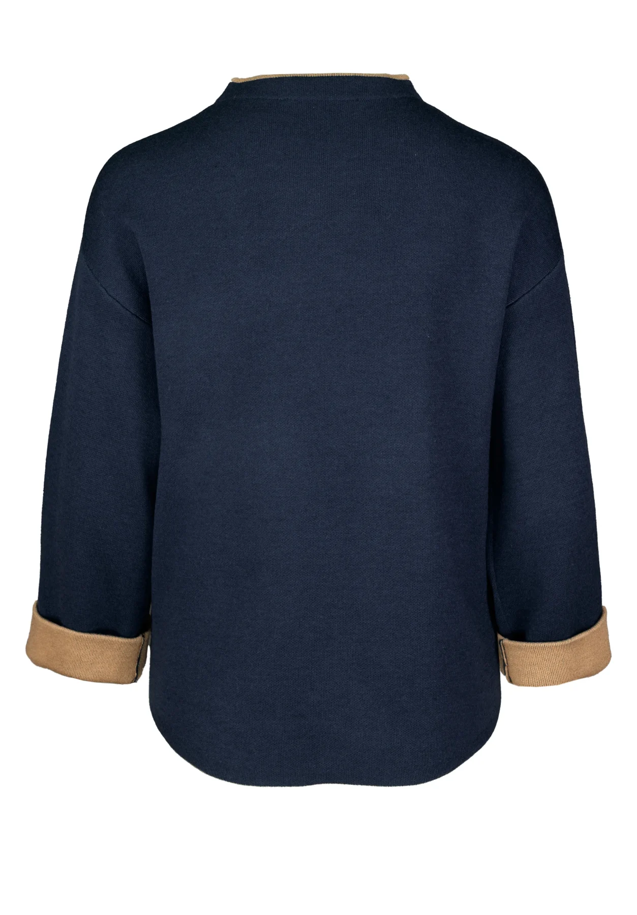 Pull Col Montant Manches Longues Bicolore – Image 5