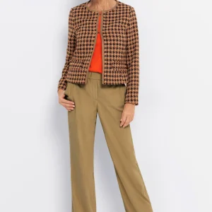 Pantalon Long Taille Moyenne Elastique Velours Côtelé Deux Poches Fluide Uni