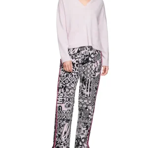 Pantalon Long Taille Elastique Droit Imprimé All Over Street Art Fluide