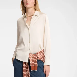 Chemise Manches Longues Satinée Unie