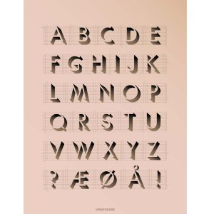 ABC Rosa – affiche 30 x 40 cm