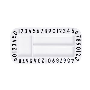 Assiette rectangulaire –  ABC