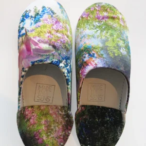 BABOUCHES EN CUIR IMPRIMÉ FÉÉRIE