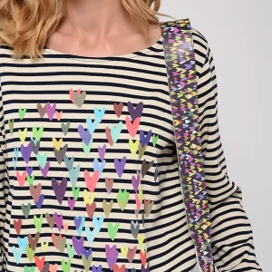 BANDOULIÈRE AMOVIBLE IMPRIMÉ COEUR