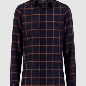 Chemise à carreaux oranges