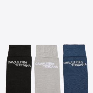 Pack de 3 paires de chaussettes Jacquard Logo - CAVALLERIA TOSCANA