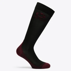 Chaussette d'equitation technique Noir Bordeaux - CAVALLERIA TOSCANA