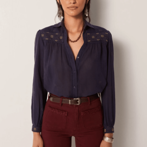 Chemisier Amrit – Braises indigo