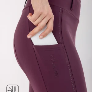 Legging hiver taille haute full grip Bordeaux GEGGIFH - EQUILINE