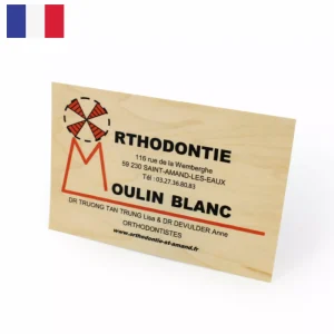 Carte de vœux en bois Made in France