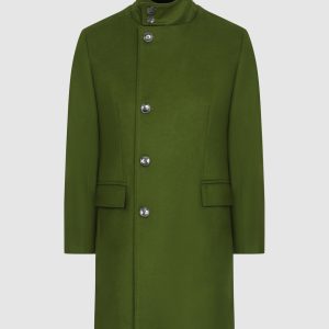 MANTEAU COL OFFICIER VERT