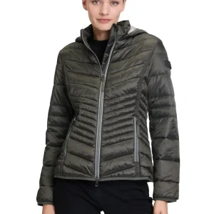 Parka Courte Manches Longues Col Montant Zippée Capuche Amovible